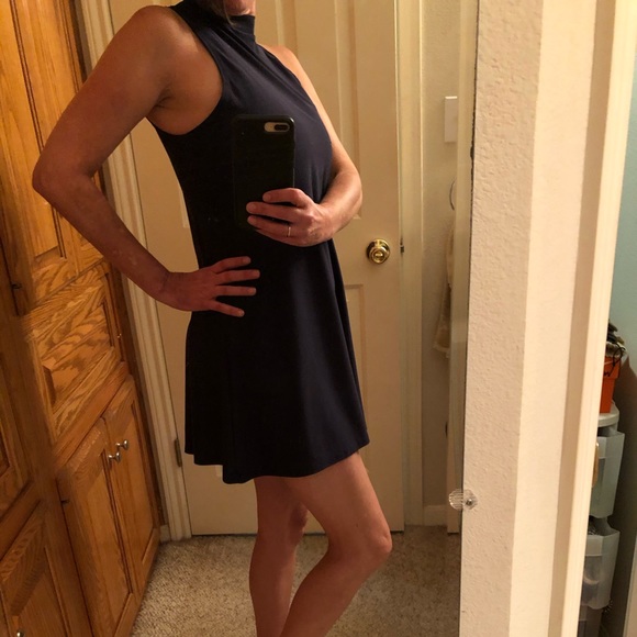 Navy turtle neck mini-dress or tunic - Picture 2 of 4